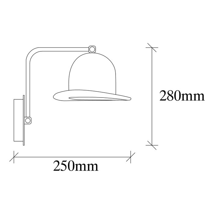 Opviq Fötr Sivani - MR-324 Lámpara de pared negra